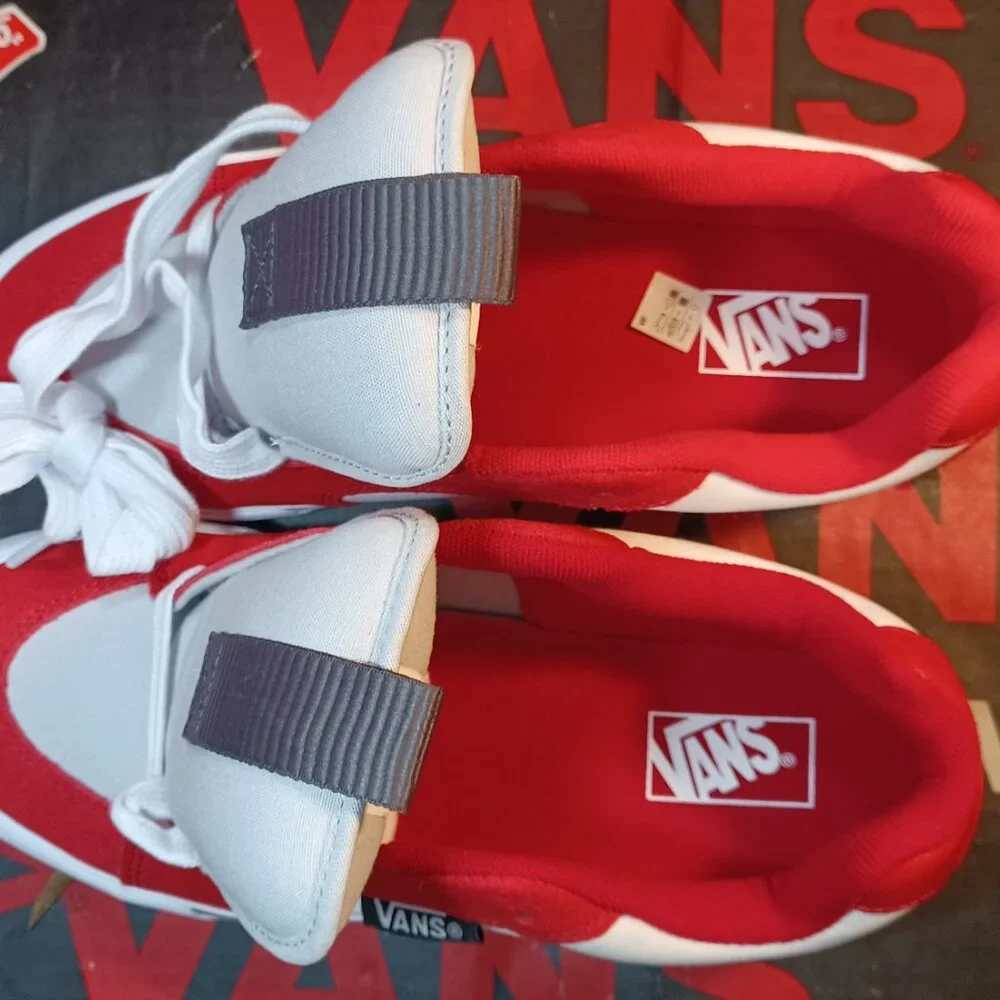 Vans Men's U.S. 13 Chukka Push LS Racing Red/White VN000CZW6RT